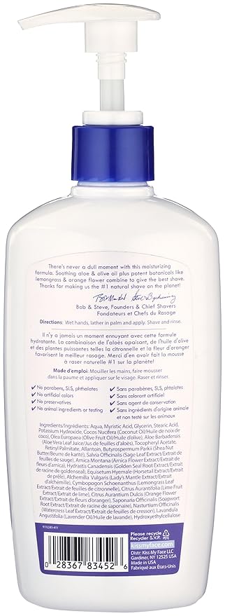 Kiss My Face Vitamin Enriched Moisture Shave with Essential Oils, Lavender & Shea - 11 oz