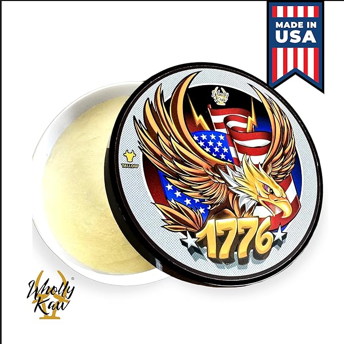 1776 Shaving Soap. Donkey Milk, Water Buffalo Milk, Whey Proteins, Tallow, Hops Extract. Osmanthus, Benzoin, Labdanum, Grapefruit, Artemisia, Tarragon, Patchouli, Musk, Tonka Bean, Cedarwood