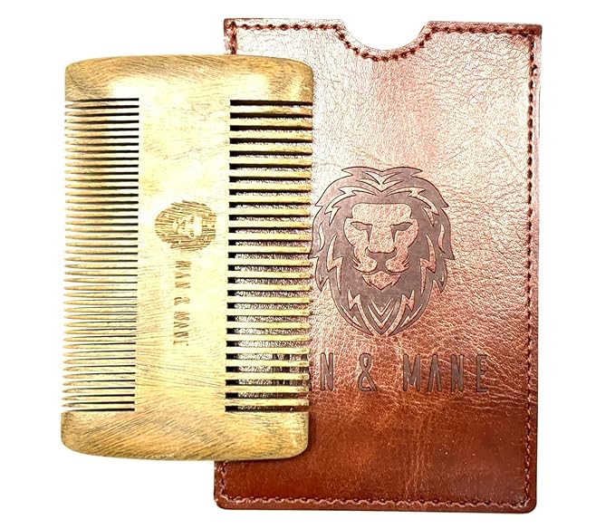 Beard Combs Oxhorn & Sandalwood (Pure Sandalwood)