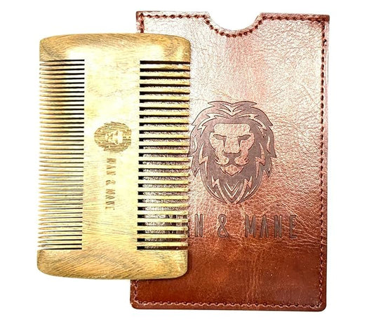 Beard Combs Oxhorn & Sandalwood (Pure Sandalwood)