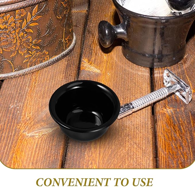 Men’s Plastic Shaving Soap Bowl with Lid Reusable Shave Cream Mug for Wet Shaving for Beard Shave