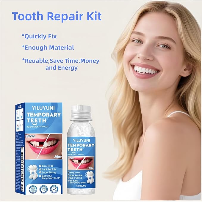 Tooth Repair Kit, Moldable Tooth Filling Repair Kit, Dental Care Kit Fixing The Missing and Broken Replacements, DIY Natural Filling Fake Teeth,Smile Confidently Again