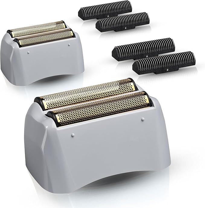 2 Pack for Andis Shaver Foil TS-1 TS-2, ProFoil Lithium Shaver Replacement Titanium Foil Assembly and Inner Cutters Compatible with Andis Smooth Shaving Cordless Shavers