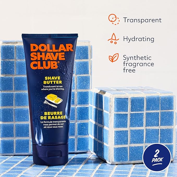 Dollar Shave Club | Shave Butter 6 ounce (1 Pack) | Translucent Shaving Cream for Sensitive Skin
