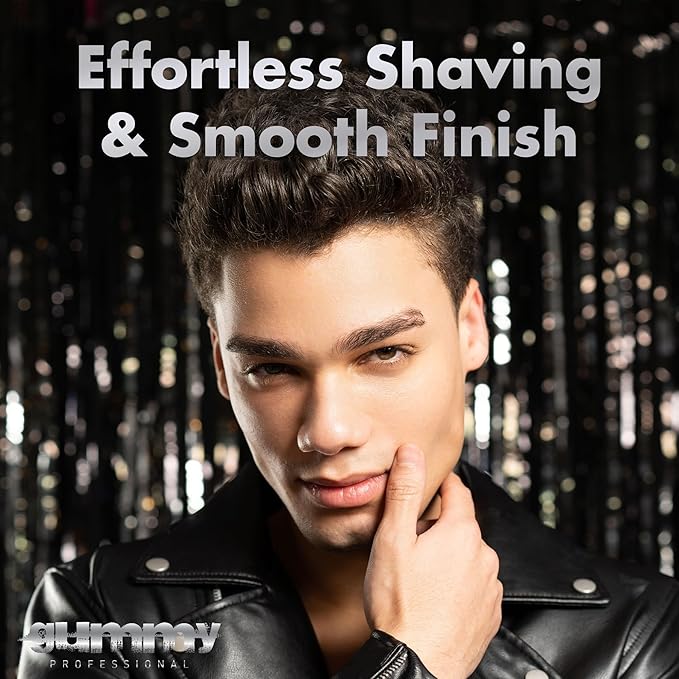Gummy Professional Savour Shave Gel with Pump – Clear Unscented Formula for Precision Razor Glide and Smooth Shaves – Transparent Fragrance Free Grooming for All Skin Types – 33.81 fl oz / 1000 ml