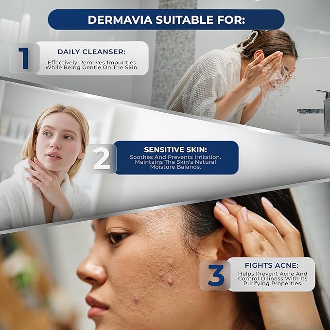 Face Cleansing Gel for All Skin Types - Face Cleanser Face Wash for Women Deep Cleanse with Zinc PCA, Allantoin, Panthenol, Lactic Acid, Chamomile Flower Extract - Hydrating Facial Cleanser - 200 ml