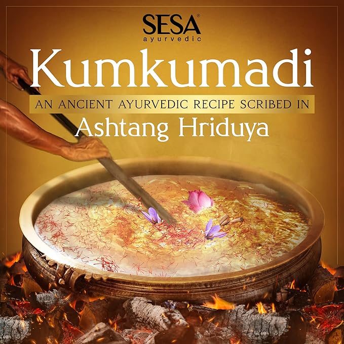 SESA 8% Kumkumadi Kesar Day Cream SPF 20 & PA++ Skin Brightening Ayurvedic Face Moisturizer Face Cream Sun Damage Hydrating with Saffron Lotus Sandalwood for Woman and Men, 50 gm or 1.69 oz