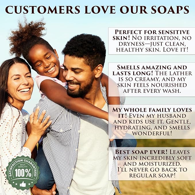 The Grecian Soap Company Goat Milk & Olive Oil Bar 3-Pack – Island Citrus, Natural Moisturizing Bars, Made in USA
