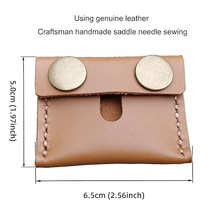 Handmade Leather Safety Razor Travel Cover, Double Edge Razor Head Protective Sheath For men Fits Most Safety Razors (Yellow)