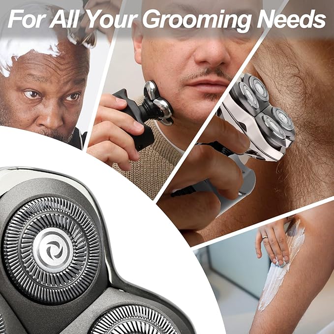 3Pack Pro 4 Shaver Replacement Heads for Gold PRO, Silver PRO, Platinum PRO, Butterfly Kiss PRO Head Shavers, Floating 4 Heads for a Fast, Close and Smooth Shave.