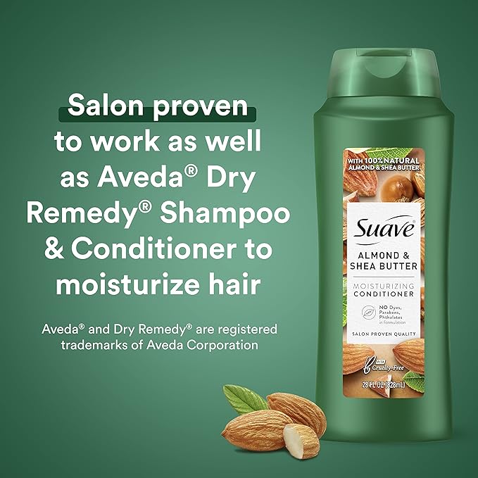 Suave Professionals Moisturizing Conditioner for Dry Hair Almond and Shea Butter Paraben-free and Dye-free Deep Hair 28 oz