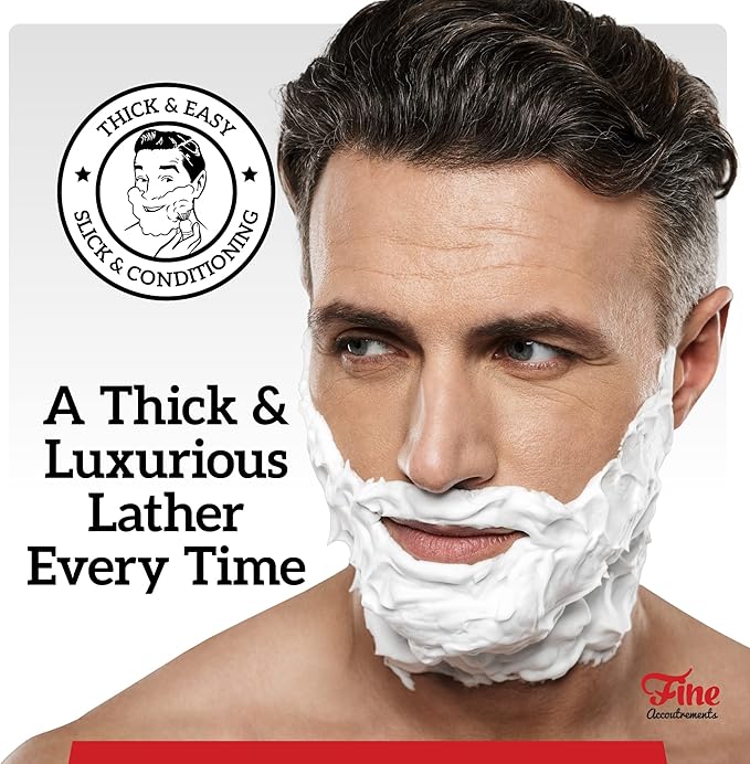 Mr. Fine Better Than Badger Shaving Brush, Ultra-Soft Synthetic Angel Hair Bristles for Men’s Wet Shaving, Easy Lather & Smooth Glide, Ergonomic Handle, White