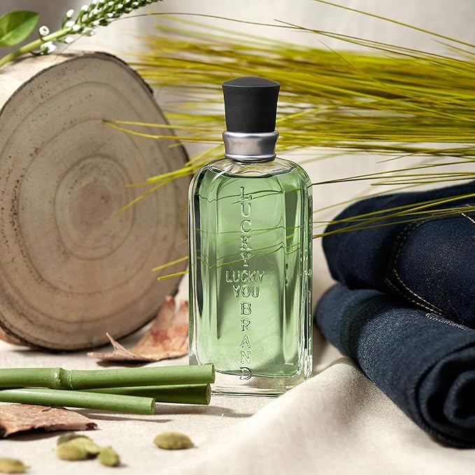 Lucky Brand Lucky You Cologne Spray for Men, Day or Night Casual Scent with Bamboo Stem Fragrance Notes, 3.4 fl oz