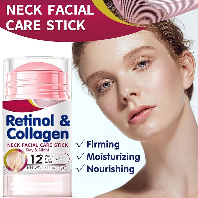 Retinol Collagen Cream for Face with 12% Hyaluronic Acid, Retinol Face Stick Day & Night Lifting & Firming Anti Wrinkle Facial Moisturizer Anti Aging Neck Cream for Reduce Fine Lines