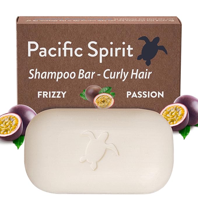Shampoo Bar for Curly & Wavy hair with Coconut Moisturizing and Conditioning - 2 in 1 - Tropical Scent, 3.53 Oz.