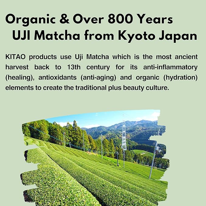 KITAO Organic Face Cream for Women & Men, Anti Aging Night Cream for Face with Matcha, Shea Butter, Retinol, Vitamin C & E; Collagen Face Cream & Facial Moisturizing Cream Japanese Skincare 1.7Fl Oz