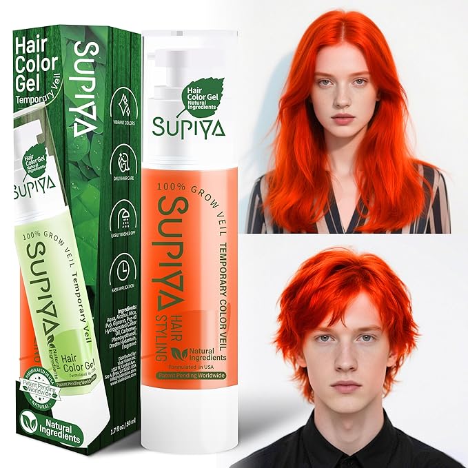 Temporary Hair Color - Washable Hair Wax for Men and Women, All-Day Hold Disposable Hair Wax for Party, Cosplay & Daily (Garnet Color #37)
