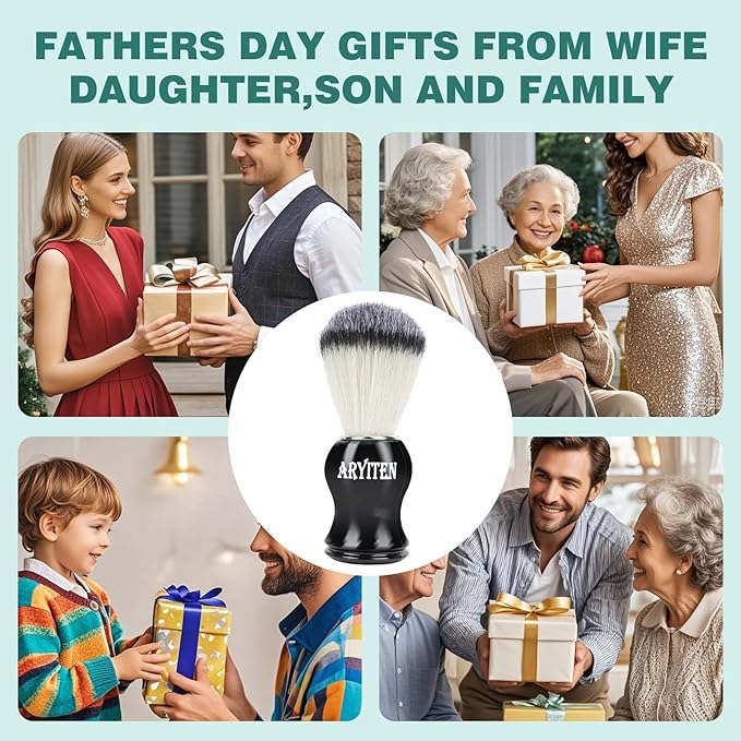 Shaving Brush Set for Men, Premium Shaving Kit for Men, Perfect for Wet Shave with Shaving Cream & Soap, Suitable for Razor, Trimmer, Clippers, Ideal Gift for Birthday and More