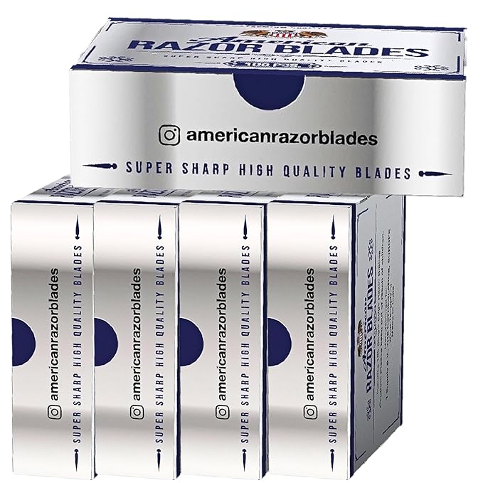 The Shave Factory Straight Edge Razor Kit - with Single Stainless Steel razors (Stell + American Razor)