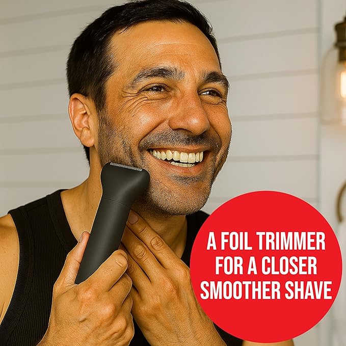 HAPPY NUTS Lumberjack 2.0 Men's Electric Body & Groin Hair Trimmer - Waterproof, Rechargeable Manscaping Kit with Foil Shaver - Ultra-Quiet Motor for Efficient Grooming (Green)