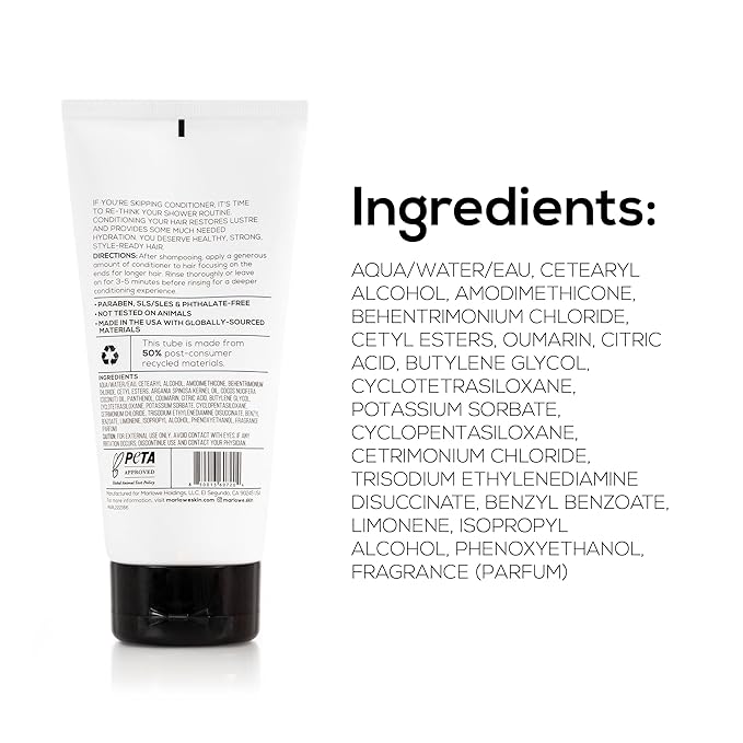MARLOWE. No.173 Classic Mens Conditioner, Restores, Nourishes and Smooths Hair with Moisturizing Argan & Coconut Oil, Original Fresh & Woodsy Scent, All Hair Types, Paraben & Phthalate Free, 6 Fl Oz