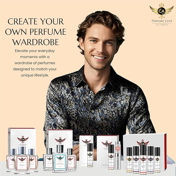 CA Perfume Impression of Tobacco Vanille for Men Amber Spicy Scent Long Lasting Cologne for Men Eau De Parfum Travel Size Refillable Atomizer Spray 0.27 Fl Oz 8ml Pack of 2
