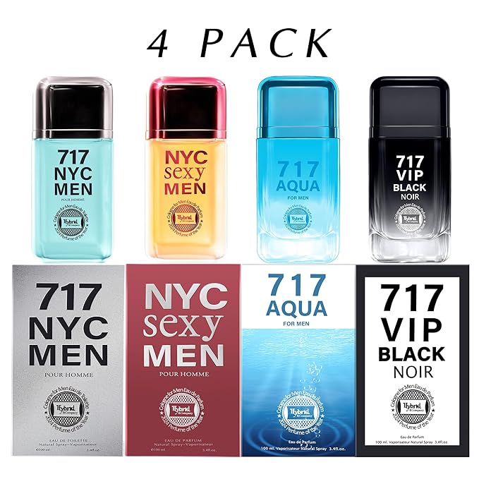 Hybrid & Company Men's 4 Pcs Classsic Scent Spray Eau De Toilette Spray