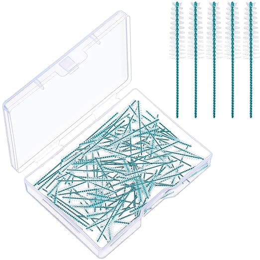 Interdental Brush Dental Picks Tooth Floss Interdental Brush Between Teeth Refills White Refills for Tooth Cleaning(60 Pieces,Tight)