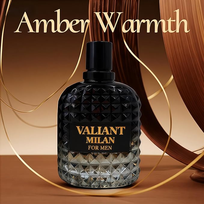Valiant Milan Men's Cologne–Bold & Sophisticated Scent Perfume for Men With Citrus,Spice,And Woody Notes 3.4 Fl Oz Fragrance For All Occasions