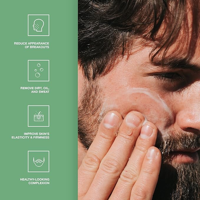 CRVFT Men's Daily Face Wash 3oz [AM/PM] | Oil & Dirt Extracting Cleanser | Daily Facial Cleansing | Ideal for All Skin Types | Clarifying Face Wash | Made in USA | Paraben & Sulfate Free [Scented]
