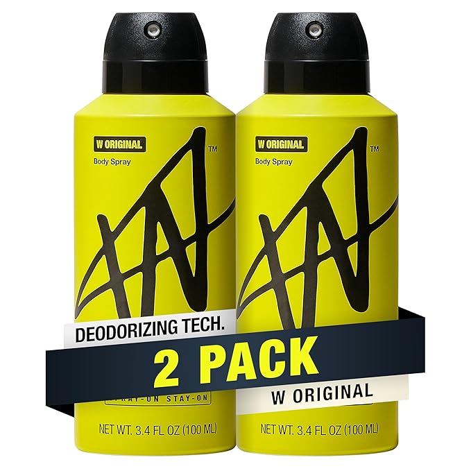 Jake Paul Original Body Spray for Men By W, Odor Blocking Body Deodorant, Long Lasting Protection, 3.4 fl oz (Pack of 2)