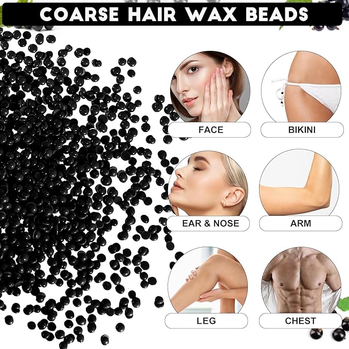 5lb Hard Wax Beads Bulk, Professional Waxing Bead Sensitive Skin, Scented Stripless Wax beans for Brazilian, Bikini, Body, Face, Legs, Back, Coarse Hair Removal, Salons Supplier Wax Bead Refill