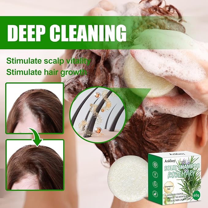 2 Pack Rosemary Oil Shampoo Bars and Conditioner Set,Bar Shampoo and Conditioner for Men and Women, Strengthens Hair, Thickens Strands, Controls Oil, Supports Scalp Health, Reduces Hair Loss