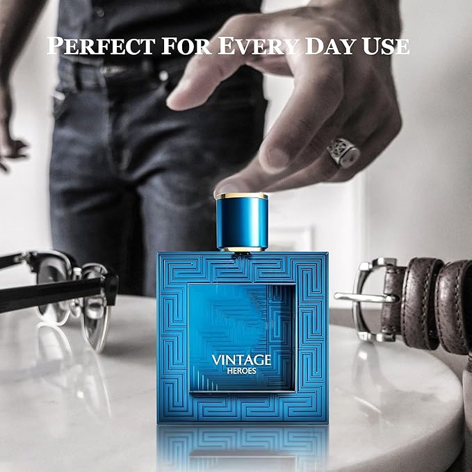 Cologne for Men Set (100ml x 4PCS Variety Pack Vintage Heroes,King,Sean's Boutique,Victory Gunmetal) Eau De Perfume Notes of Woody, Spicy, Citrus & Aromatic Long Lasting Perfume for Men All Day Use