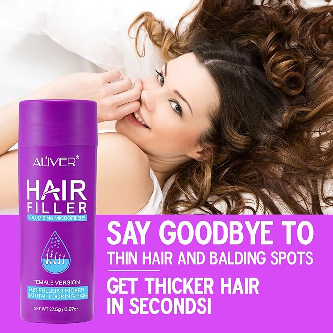 Hair Fibers for Thinning Hair for Women - Dark Brown - 27.5g Hair Building Fibers - Instantly Conceals Hair Loss - Revitalize Your Hair, Unlock Thicker, Fuller Tresses