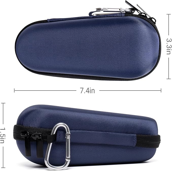 Nincha Electric Razor Case for Braun Series 3, 5, 7, 9 Shavers, Hard Shell EVA Travel Case with Charger Storage, Shaver Protective Carrying Case with Carabiner Navy Blue