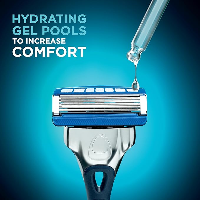 Wilkinson Hydro 5 Skin Protection Razor, 13 Blade Refills, Enriched Lubricating Band with Pro Vitamin B5, Multicolor (1 Count, Box)