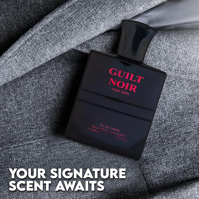 Guilt Noir Men Cologne Fresh Scent Eau De Toilette Spray, Fragrance For Men Long-Lasting Cologne Choice For Daily Wear Elegant 100ml Bottle