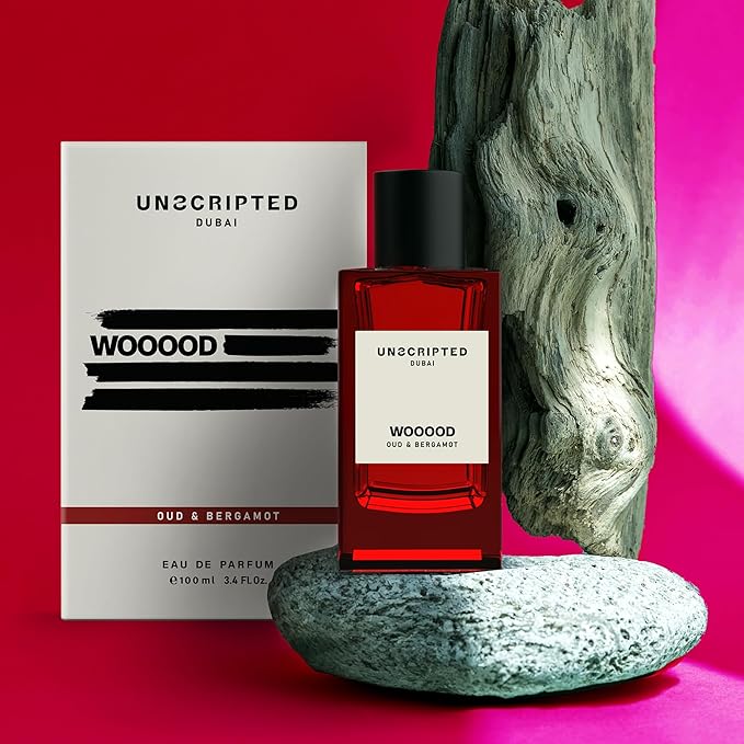 Unscripted Wooood - Perfume For Men And Women - Women Perfume with Saffron, Nutmeg, Musk, Patchouli - Bold, Long-Lasting Mens Cologne - 3.4 oz