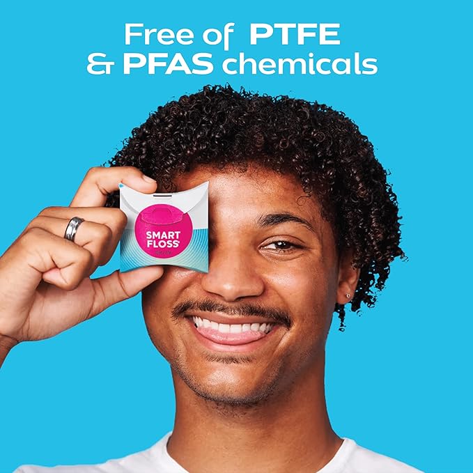 DrTung's Smart Floss - Natural Floss, PTFE & PFAS Free Floss, Gentle on Gums, Expands & Stretches, BPA Free - Natural Dental Floss Cardamom Flavor (Pack of 7)