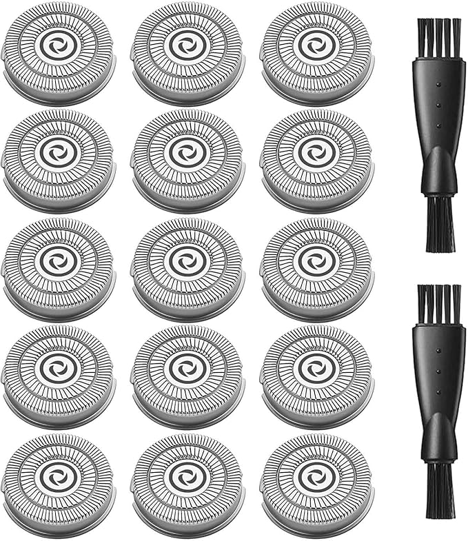 15PCS RMS8101 Replacement Blades Compatible with MAX-T Replacement Blades for MAX-T Men's Electric Shaver RMS7109 RMS81012, Cleaning Brush