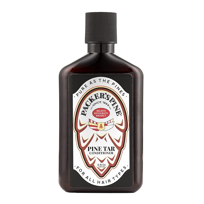 Packer's Pine Tar Conditioner - Natural Men's Psoriasis Aid with Pine Oils, Perfect Companion for Pine Tar Shampoo, 8 fl oz