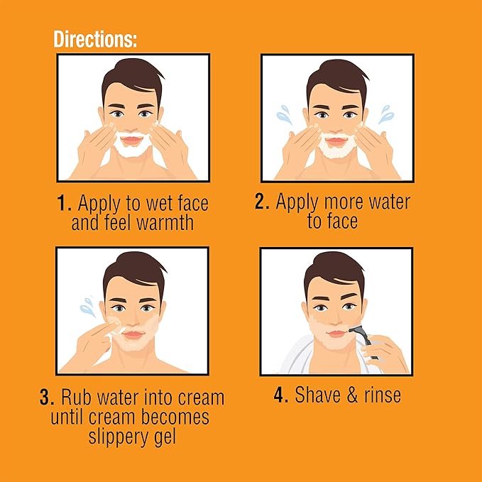 Van Der Hagen Self-Heating Shave Cream - Burst of Warmth Opens Pores and Softens Stubble, 6 oz