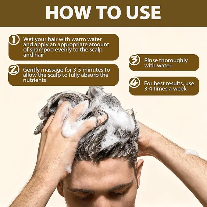 Root Activator Shampoo for Hair Growth,Anti-Hair Loss, Natural Formula for Men and Women,Sulfate Free-6.8 fl oz / 200 mL