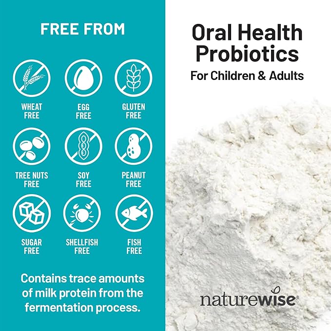 NatureWise Oral Probiotics for Mouth Bad Breath - Chewable Sugar-Free Mint - Lactobacillus reuteri Chewable - Oral Probiotics For Kids & Adults - Non-GMO USA Manufactured - 60 Count[60-Day Supply]