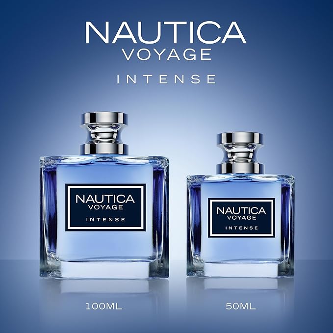 Nautica Voyage Intense Eau de Toilette 1.6 fl oz (Pack of 1), Notes of Vetiver, Smokey Leather, Mimosa, Men's Fragrance, Long Lasting, Everyday Fragrance, Travel Size