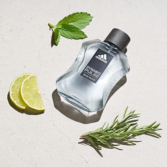 Adidas Dynamic Pulse Eau de Toilette 1.7 fl oz (Pack of 1), Notes of Mint, Apple, and Wood, Men's Fragrance, Long Lasting, Sporty Fragrance, Travel Size