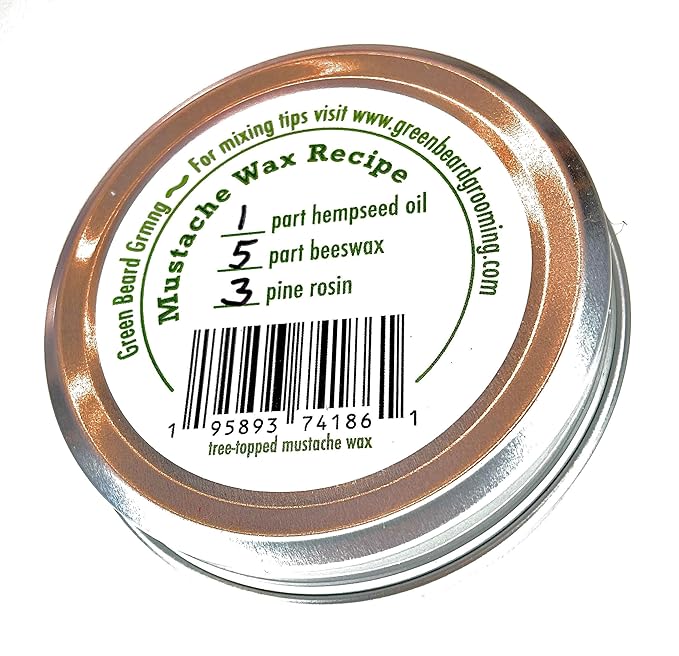 Tree-Topped Mustache Wax for Men – Firm & Tacky Hold with Natural Beeswax & Hempseed Oil – Styles, Shapes & Controls 2 Ounce (Pack of 1)