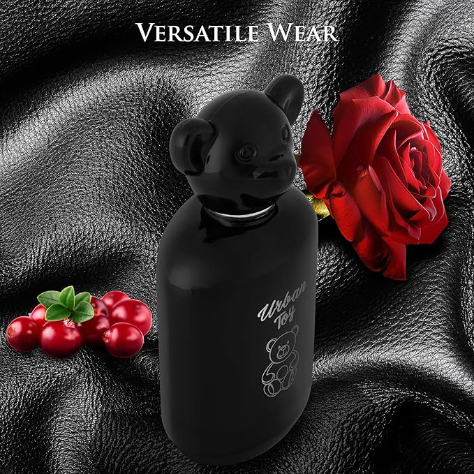 Urban Toy Eau De Parfum for Men 3.4 fl Oz - Top Notes of Italian Bergamot, Green Pear, Elemi, Pink Pepper & Indonesian Nutmeg - Base Accords of Haitian, Cashmeran, Sandalwood & Amber - 100ml Bottle