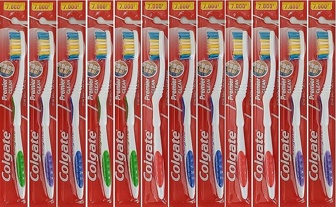 Colgate Toothbrushes Premier Extra Clean(Pack of 12 ),Multicolor
